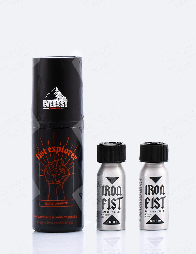 Pack fist Explorer et 2 poppers Iron Fist 30 ml