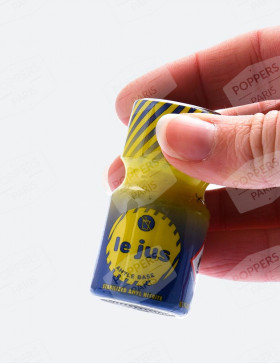 Taille du petit poppers Le jus Amyl 10 ml jaune et bleu