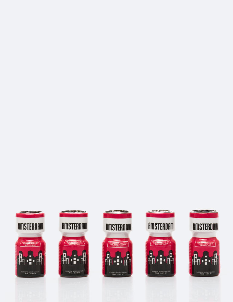 Poppers Amsterdam 10 ml - Pack de 5 Poppers Amsterdam 10 ml - Pack de 5