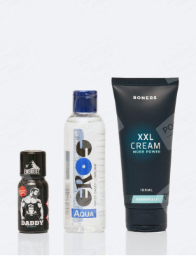 Pack performance sexuelle : Poppers + Lubrifiant + Crème endurance