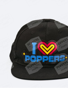 Casquette snapback lumineuse "I ❤️ POPPERS"
