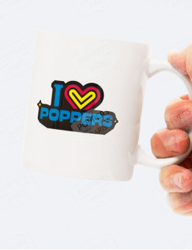 Tasse "I love poppers"