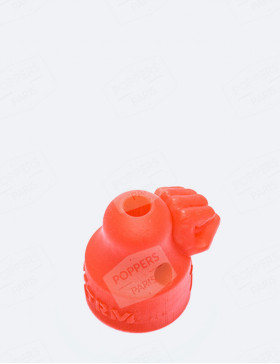 Bouchon inhalateur orange en forme de poing pour poppers