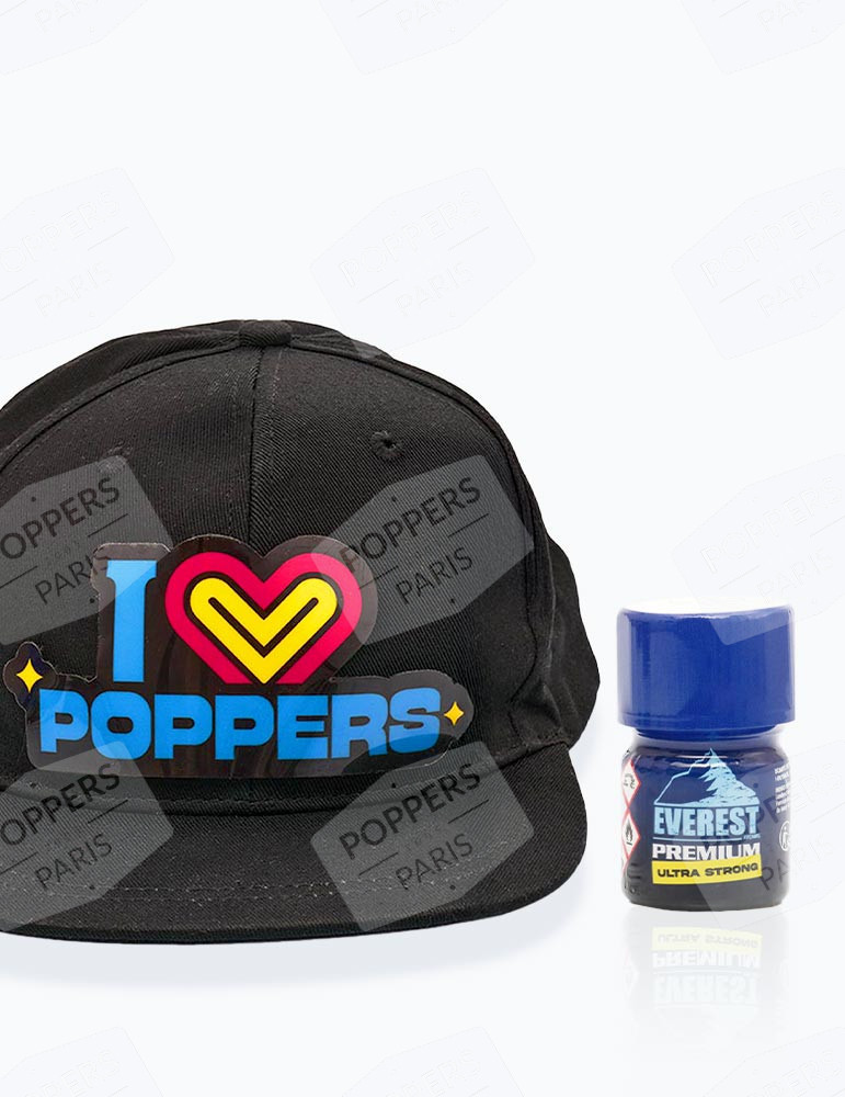 Pack casquette + poppers Everest Premium Ultra Strong 15 ml