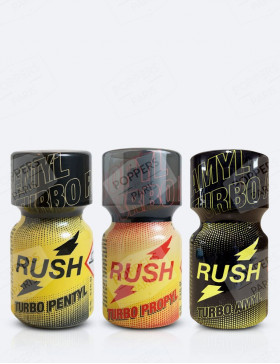 Pack poppers trio Rush Turbo 10 ml