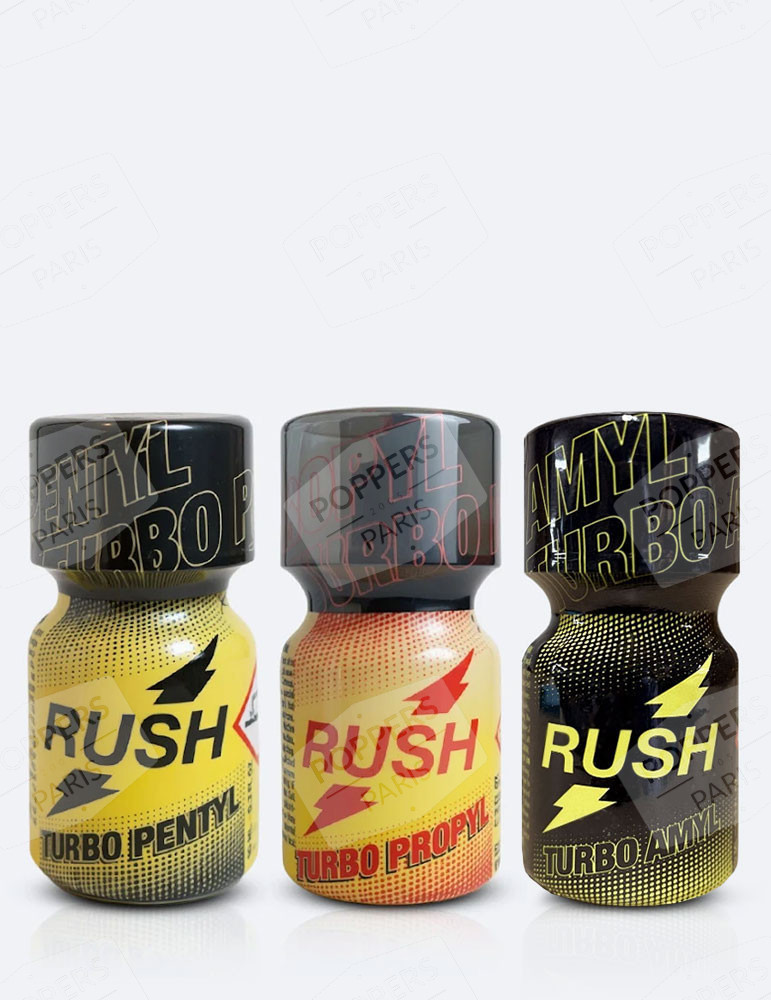 Pack poppers trio Rush Turbo 10 ml