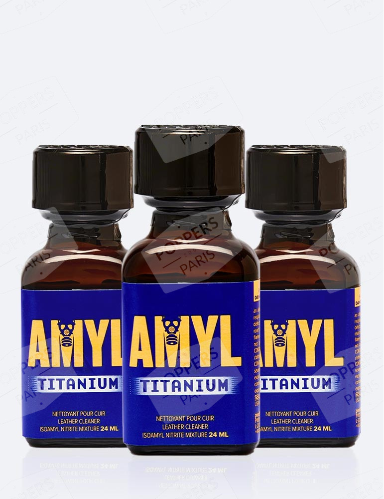 Pack poppers Amyl Titanium 24 ml x 3