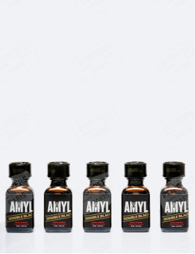 Pack poppers Amyl Double Black 24ml x 5