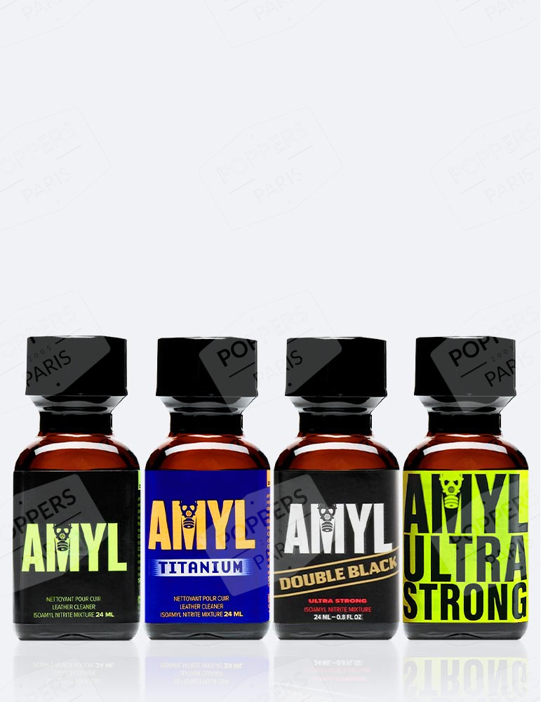 Pack 4 poppers Amyl 24 ml