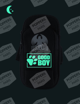 Tag Good Boy phosphorescent avec empreinte de patte