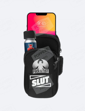 Pochette Darklands “Slut” - Rangement pratique (poppers + téléphone)
