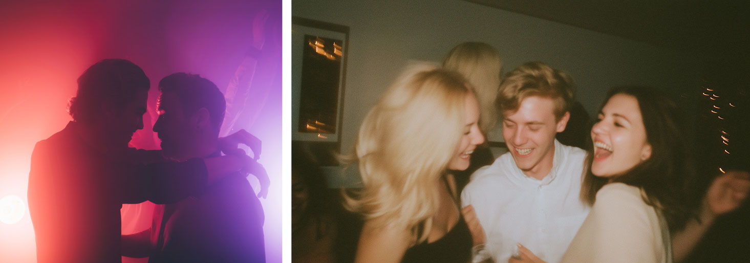 jeunes faisant la fête poppers