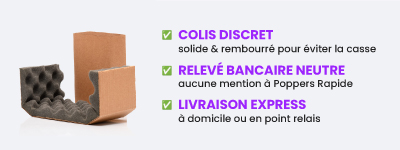 Colis discret livraison poppers
