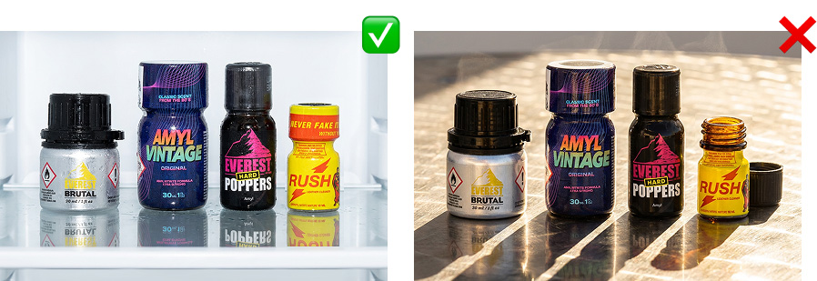 Conservation poppers bonne et mauvaise pratique